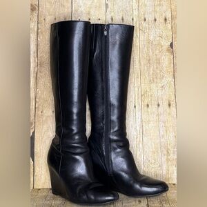 Via Spiga Black Knee High Boots